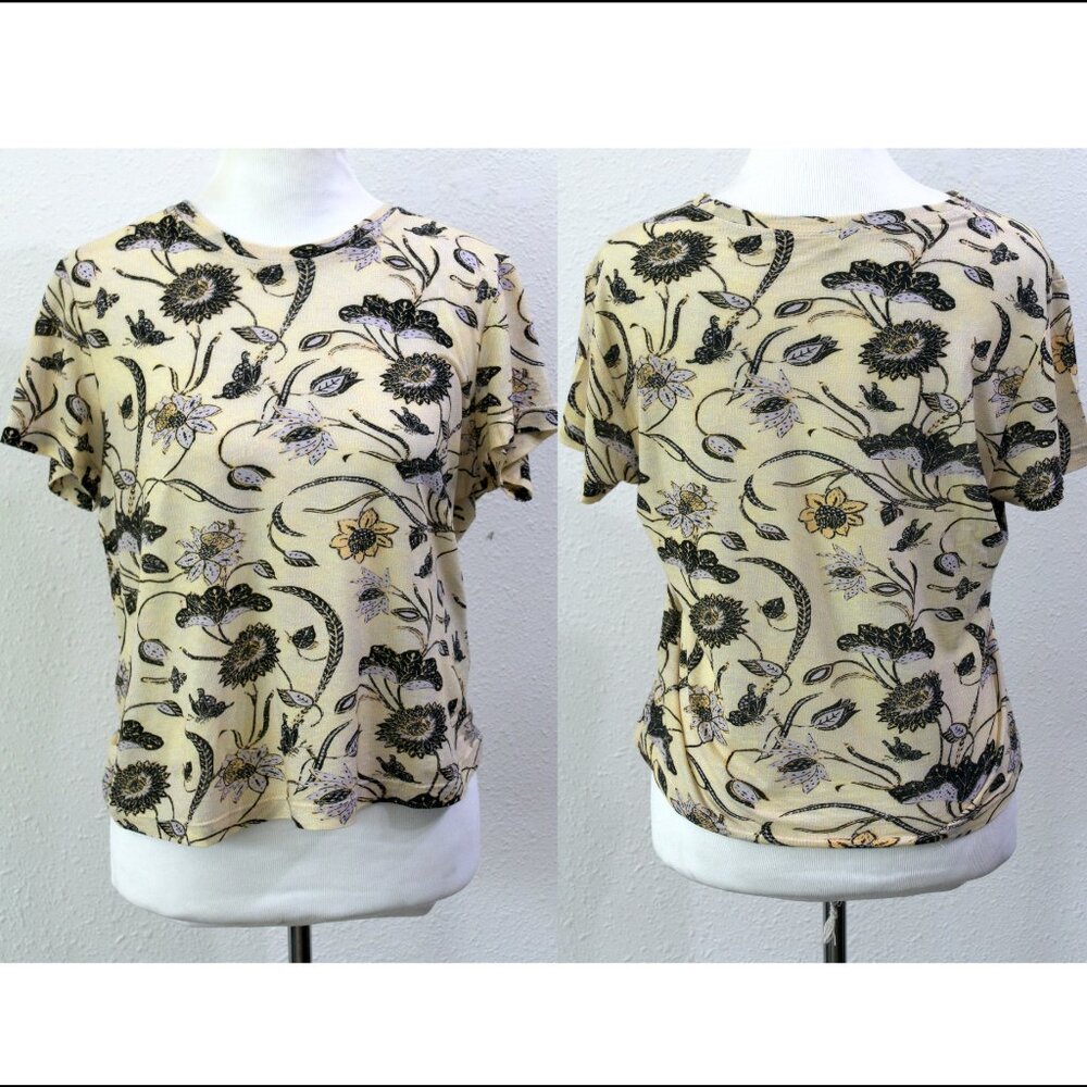 Ulla Johnson Estelle short sleeve t-shirt top in lemonbalm M medium EUC - Picture 3 of 3